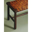 Esperance Living Inca Tan Leather Lattice Design Bench House of Isabella UK