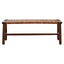 Esperance Living Inca Tan Leather Lattice Design Bench House of Isabella UK