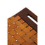 Esperance Living Inca Tan Leather Lattice Design Stool House of Isabella UK