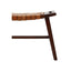 Esperance Living Inca Tan Leather Lattice Design Stool House of Isabella UK