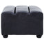 Esperance Living King Antique Black Leather Modular Ottoman House of Isabella UK