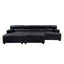 Esperance Living King Antique Black Leather Modular Ottoman House of Isabella UK