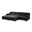 Esperance Living King Antique Black Leather Modular Ottoman House of Isabella UK