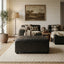Esperance Living King Antique Black Leather Modular Ottoman House of Isabella UK