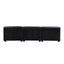 Esperance Living King Antique Black Right Arm Leather Modular Chaise Sofa House of Isabella UK