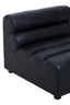 Esperance Living King Armless Antique Black Leather Modular Sofa Chair House of Isabella UK
