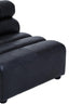 Esperance Living King Armless Antique Black Leather Modular Sofa Chair House of Isabella UK