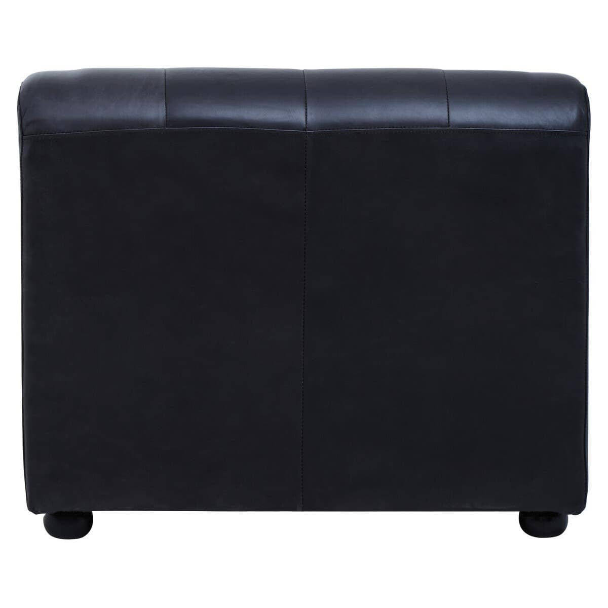 Esperance Living King Armless Antique Black Leather Modular Sofa Chair House of Isabella UK