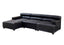 Esperance Living King Armless Antique Black Leather Modular Sofa Chair House of Isabella UK