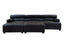 Esperance Living King Armless Antique Black Leather Modular Sofa Chair House of Isabella UK