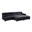 Esperance Living King Left Arm Antique Black Modular Leather Sofa House of Isabella UK