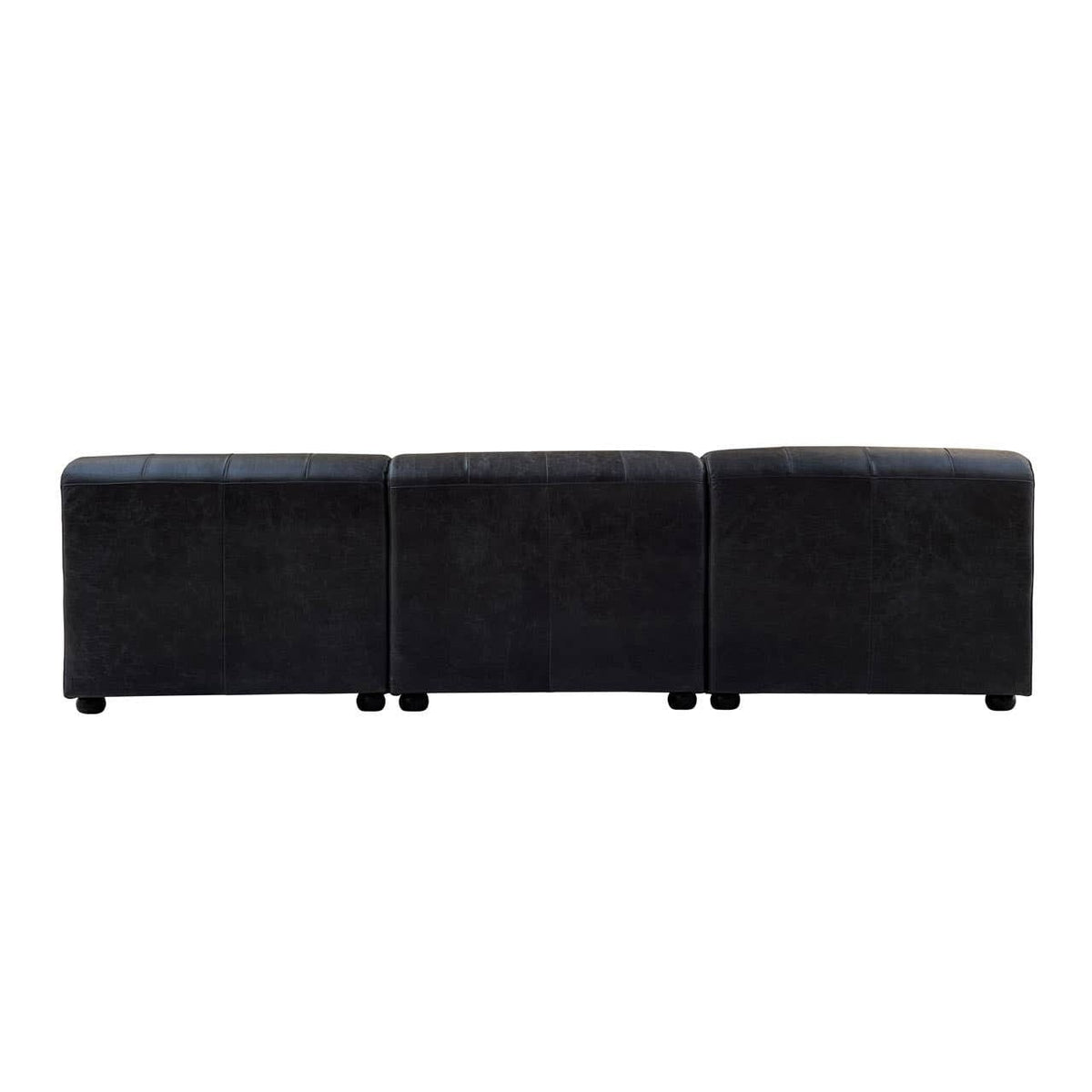 Esperance Living King Right Arm Antique Black Leather Modular Sofa House of Isabella UK