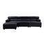 Esperance Living King Right Arm Antique Black Leather Modular Sofa House of Isabella UK