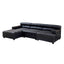 Esperance Living King Right Arm Antique Black Leather Modular Sofa House of Isabella UK