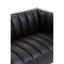 Esperance Living King Three Seater Black Leather Sofa With Flared Arms House of Isabella UK