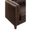 Esperance Living King Three Seater Dark Brown Leather Modern Chesterfield Sofa House of Isabella UK