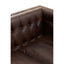 Esperance Living King Three Seater Dark Brown Leather Modern Chesterfield Sofa House of Isabella UK