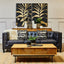 Esperance Living King Three Seater Modern Chesterfield Black Leather Sofa House of Isabella UK