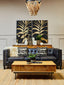 Esperance Living King Three Seater Modern Chesterfield Black Leather Sofa House of Isabella UK