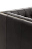 Esperance Living King Three Seater Modern Chesterfield Black Leather Sofa House of Isabella UK