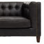 Esperance Living King Three Seater Modern Chesterfield Black Leather Sofa House of Isabella UK