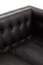 Esperance Living King Three Seater Modern Chesterfield Black Leather Sofa House of Isabella UK