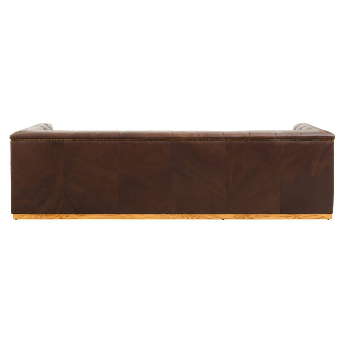 Esperance Living King Three Seater Modern Chesterfield Dark Brown Leather Sofa House of Isabella UK