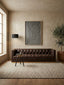 Esperance Living King Three Seater Modern Chesterfield Dark Brown Leather Sofa House of Isabella UK