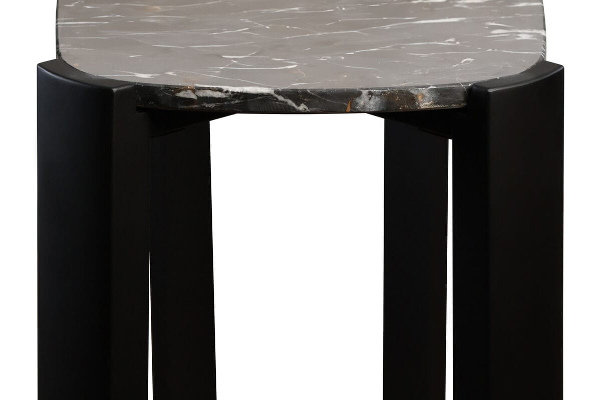 Esperance Living Palermo Black Marble Top and Acacia Wood Console Table House of Isabella UK