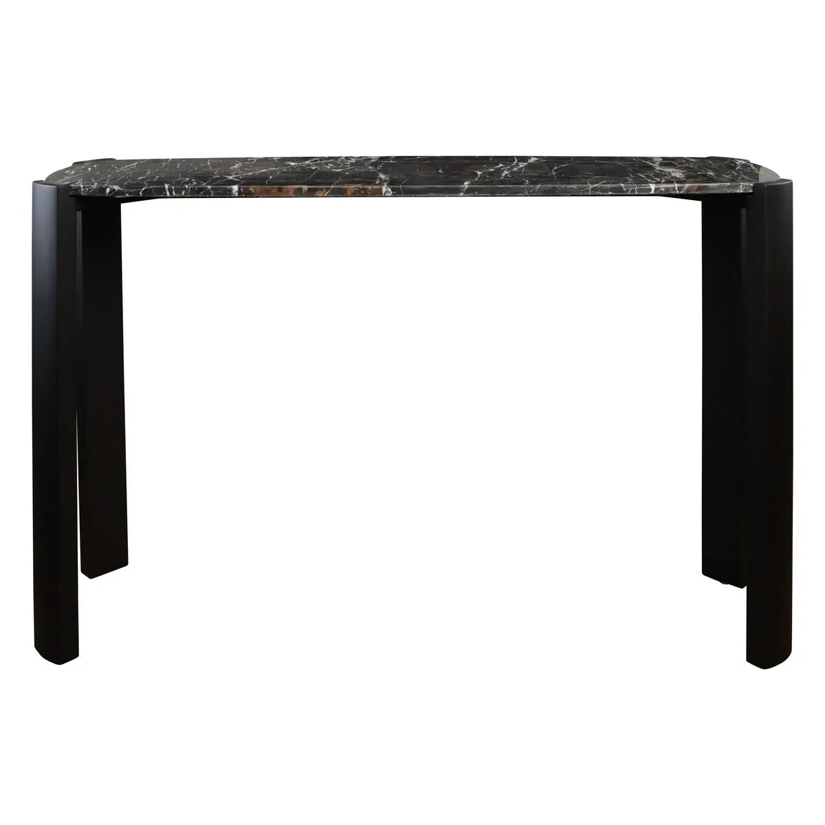 Esperance Living Palermo Black Marble Top and Acacia Wood Console Table House of Isabella UK