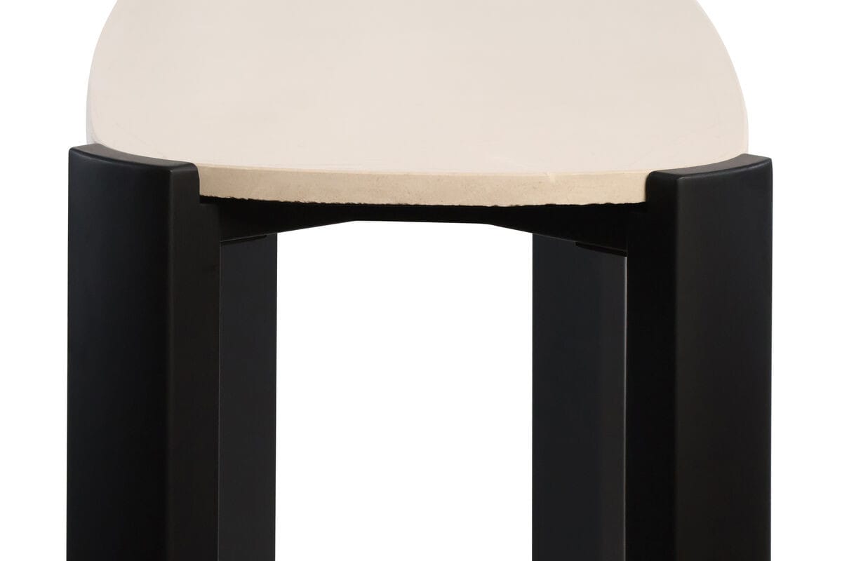 Esperance Living Palermo Cream Marble Top and Black Acacia Wood Console Table House of Isabella UK