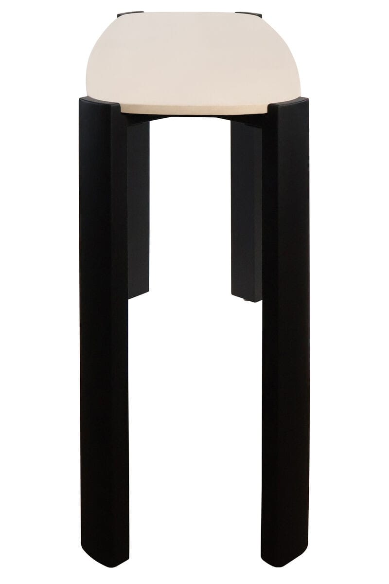 Esperance Living Palermo Cream Marble Top and Black Acacia Wood Console Table House of Isabella UK