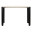 Esperance Living Palermo Travertine Top and Black Acacia Wood Console Table House of Isabella UK