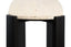 Esperance Living Palermo Travertine Top and Black Acacia Wood Console Table House of Isabella UK