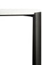 Esperance Living Palermo White Marble Top and Black Acacia Wood Console Table House of Isabella UK