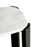 Esperance Living Palermo White Marble Top and Black Acacia Wood Console Table House of Isabella UK