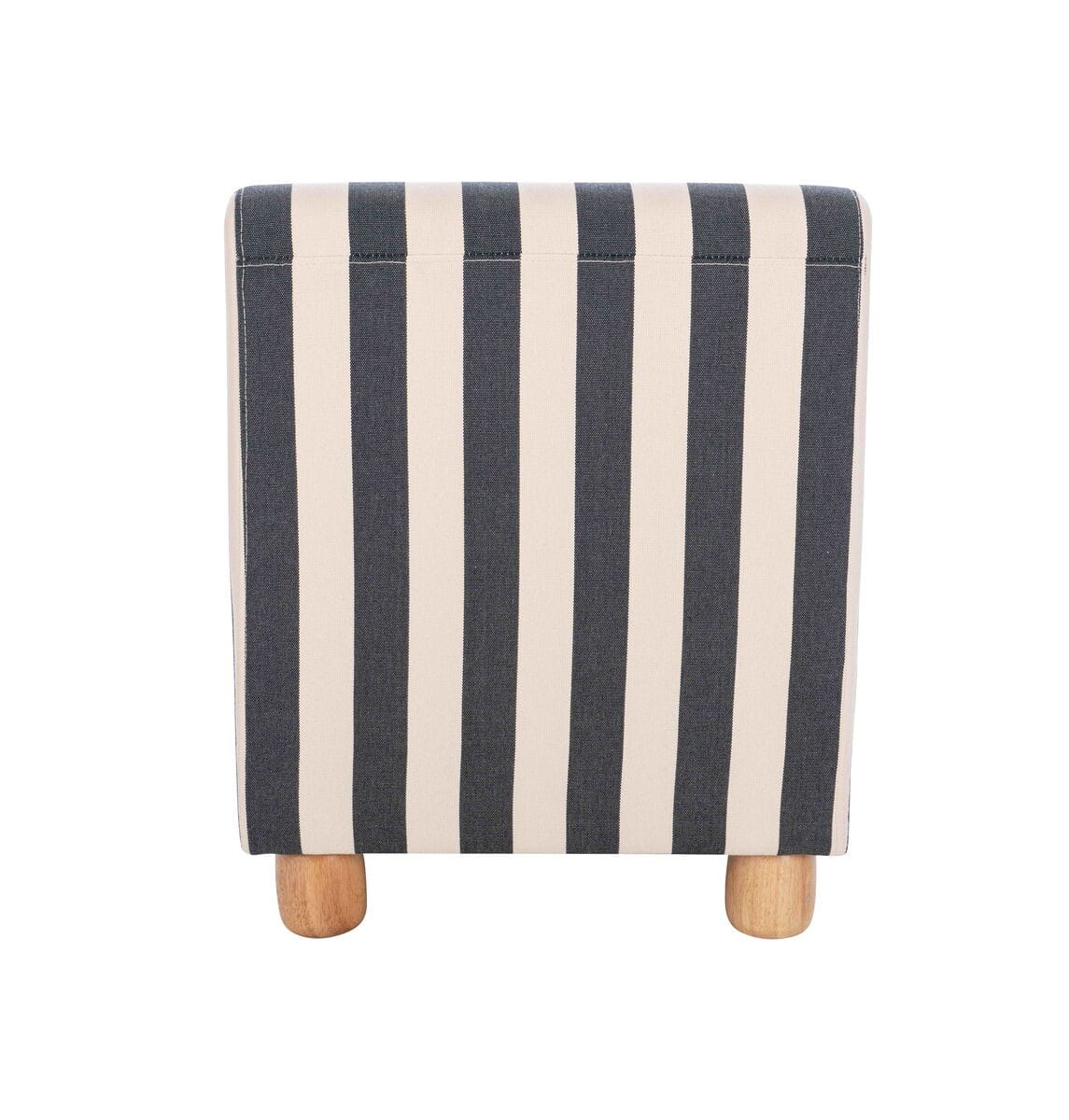 Esperance Living Parlan Black and White Stripe Armless Chair with Wooden Feet House of Isabella UK