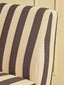 Esperance Living Parlan Black and White Stripe Armless Chair with Wooden Feet House of Isabella UK