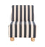 Esperance Living Parlan Black and White Stripe Armless Chair with Wooden Feet House of Isabella UK