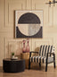 Esperance Living Parnay Black and White Stripe Armchair with Wooden Frame House of Isabella UK