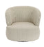 Esperance Living Parsac Olive Green and White Stripe Swivel Lounge Chair House of Isabella UK