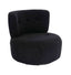 Esperance Living Passa Black Textured Curved Swivel Lounge Chair House of Isabella UK