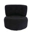 Esperance Living Passa Black Textured Curved Swivel Lounge Chair House of Isabella UK