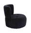 Esperance Living Passa Black Textured Curved Swivel Lounge Chair House of Isabella UK