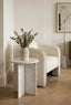 Esperance Living Savio Round White Marble Side Table House of Isabella UK