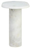 Esperance Living Savio White Marble Side Table House of Isabella UK