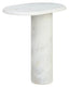 Esperance Living Savio White Marble Side Table House of Isabella UK