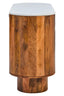 Esperance Living Torcino Marble and Carved Mango Wood Two Door Sideboard House of Isabella UK