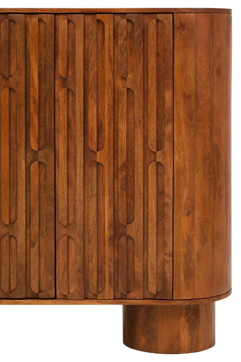 Esperance Living Torcino Two Door Brown Mango Wood Cabinet House of Isabella UK