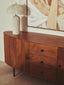 Esperance Living Torello Two Door Three Drawer Mango Wood Oval Sideboard House of Isabella UK